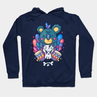 koala playing drums cartoon Hoodie